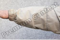 Forearm Man White Casual Windbreaker Average